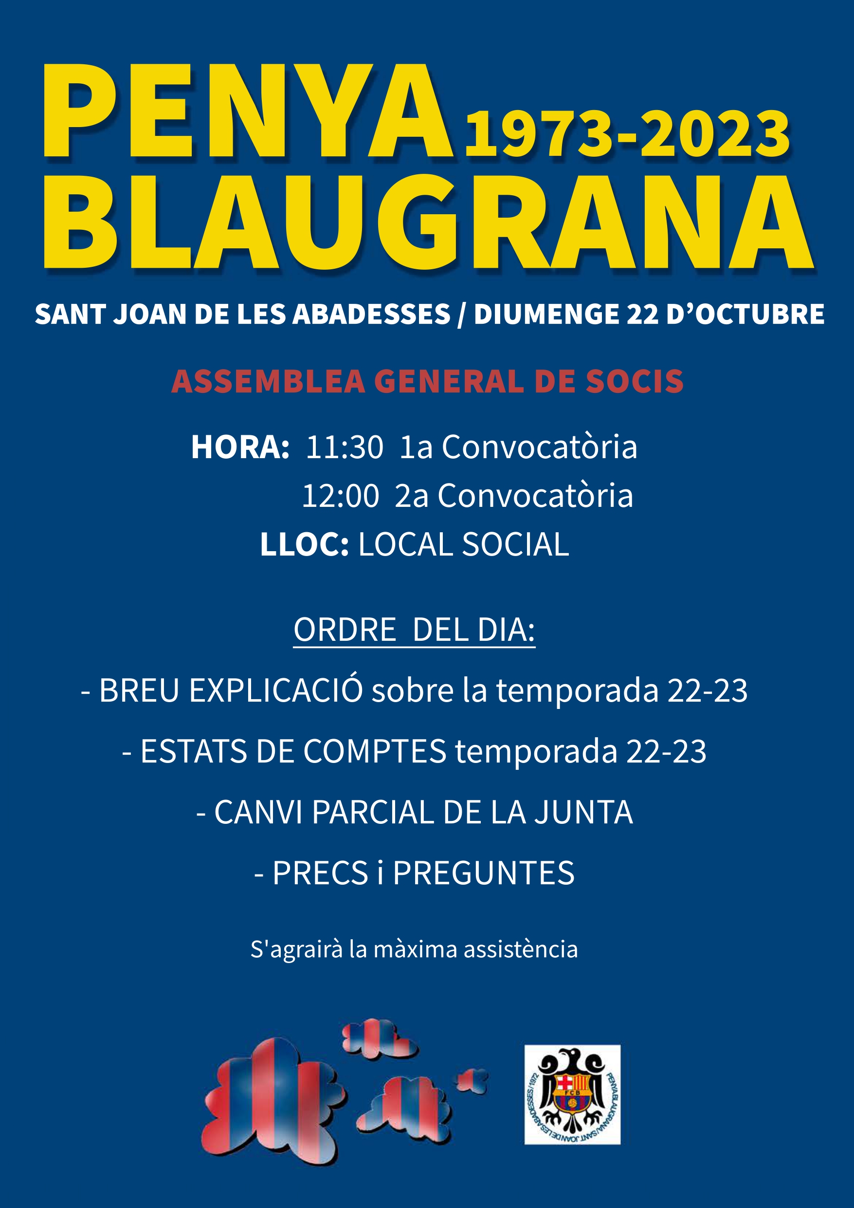 AS
 SEMBLEA GENERAL DE SOCIS penya blaugrana page 0001